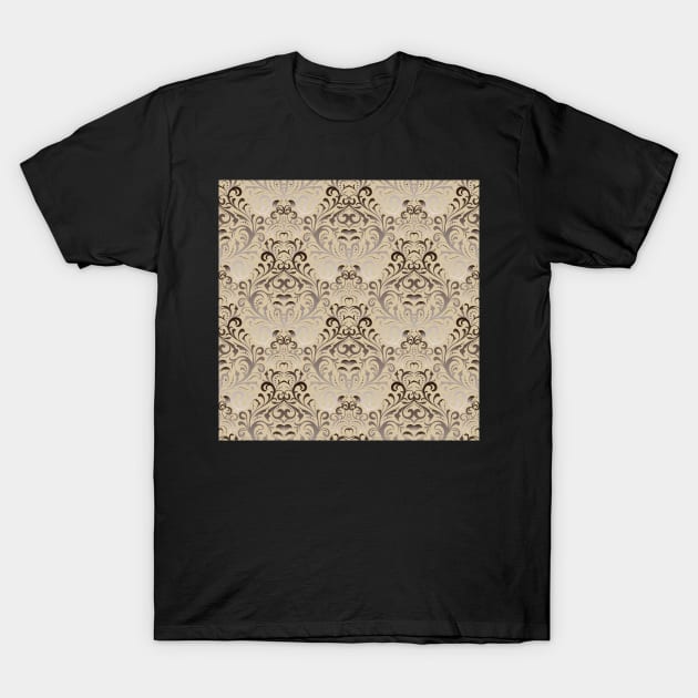 Rich golden baroque pattern T-Shirt by IrinaGuArt